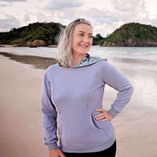 Breastfeeding Hoodie NZ. Maternity Hoodie NZ. Flourish Maternity BreaNZthing nz