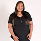 Rose Gold Zipper Tee - Black-Breastfeeding t-shirt NZ, Maternity t-shirt NZ, Flourish Maternity