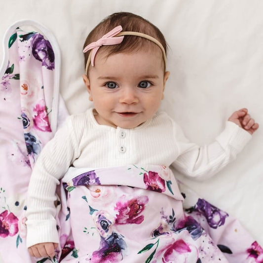 Rose Pink Velvet Bow- Baby store NZ Flourish Maternity