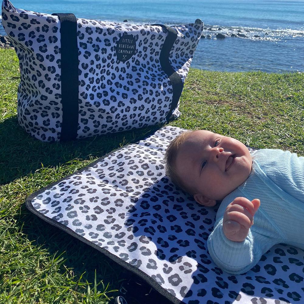 Leopard Tote Little Renegade Baby Bag. Flourish Maternity New Zealand NZ