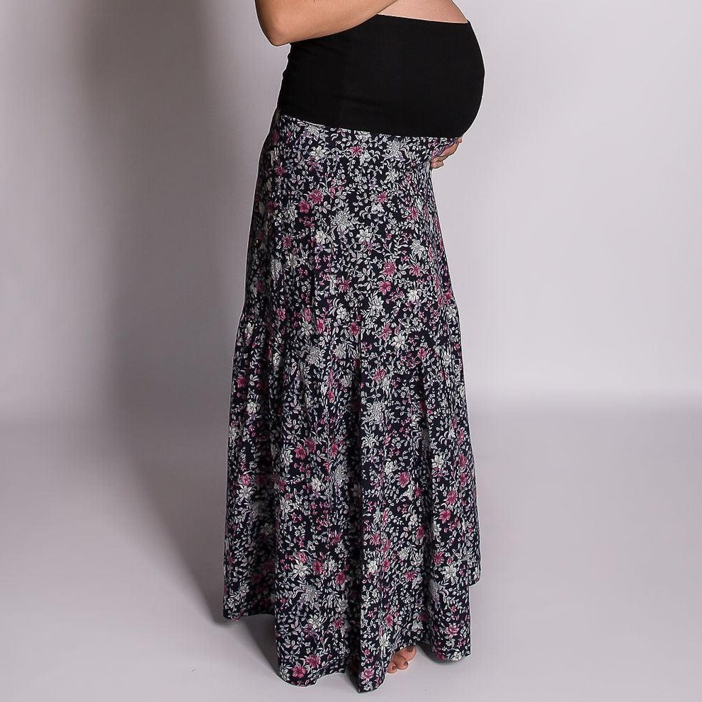 Maxi Maternity Skirt - Vintage Bloom-Flourish Maternity Breastfeeding Dresses NZ Maternity Dresses NZ
