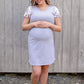 Summer Floral Sleeve Dress in Grey - Zippers-Flourish Maternity Breastfeeding Dresses NZ Maternity Dresses NZ